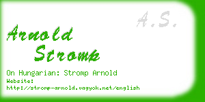 arnold stromp business card